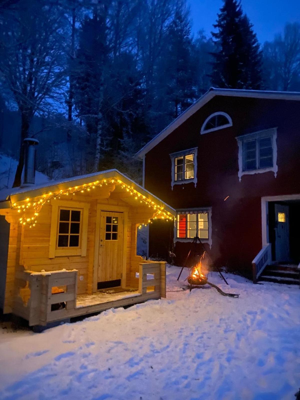 Charmig Villa Med Bastu Och Snabbt Wifi Långav Exterior foto